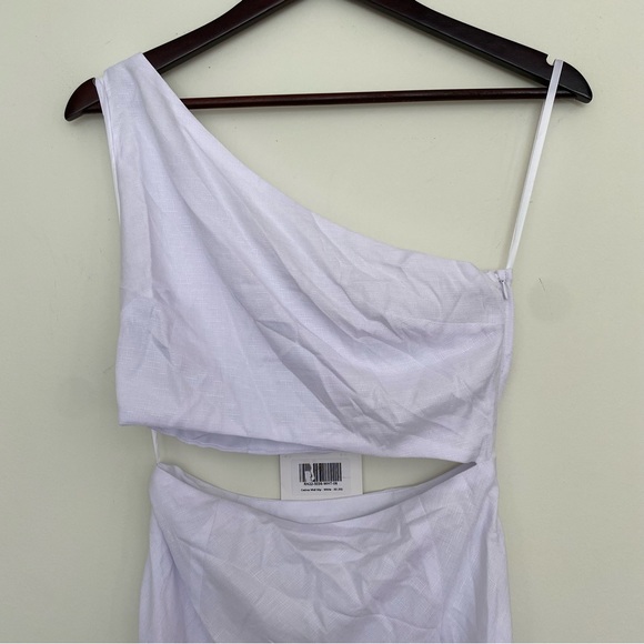 RUNAWAY THE LABEL Cedros Cut Out Slip Midi dress in White Size XS NWT - Picture 4 of 14